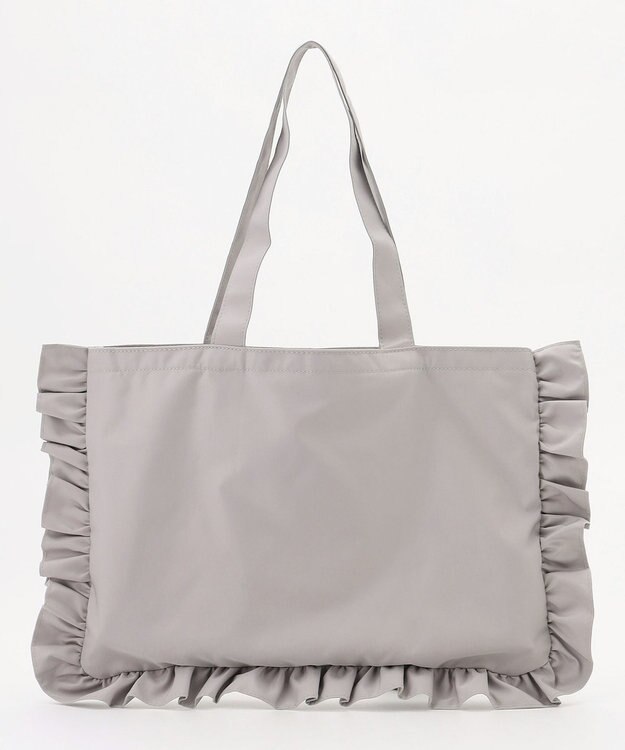 LA BAGAGERIE LA BAGAGERIE×chiyo ポーチ付きフリルエコバッグ シルバー