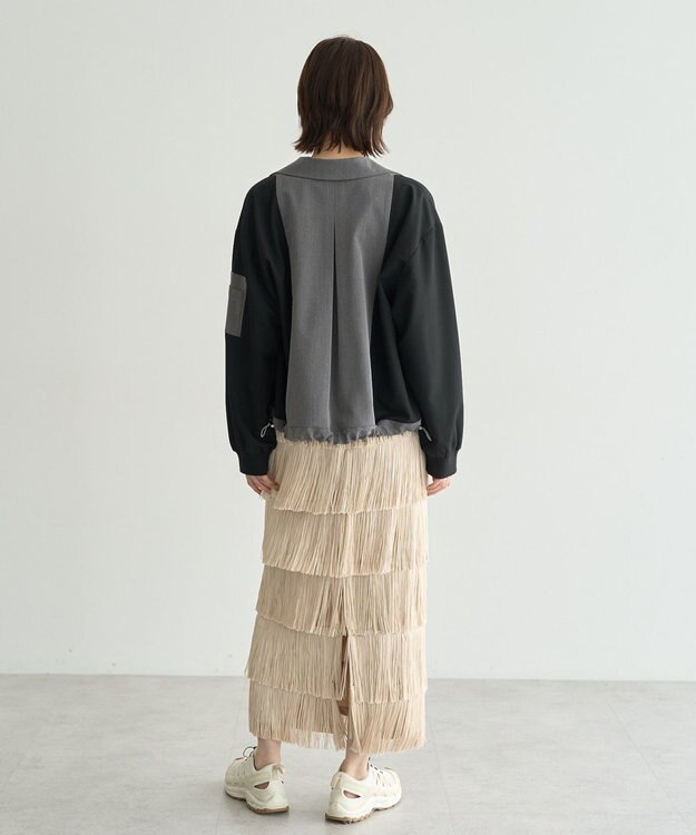 YECCA VECCA MA-1風デザインジャケット Gray