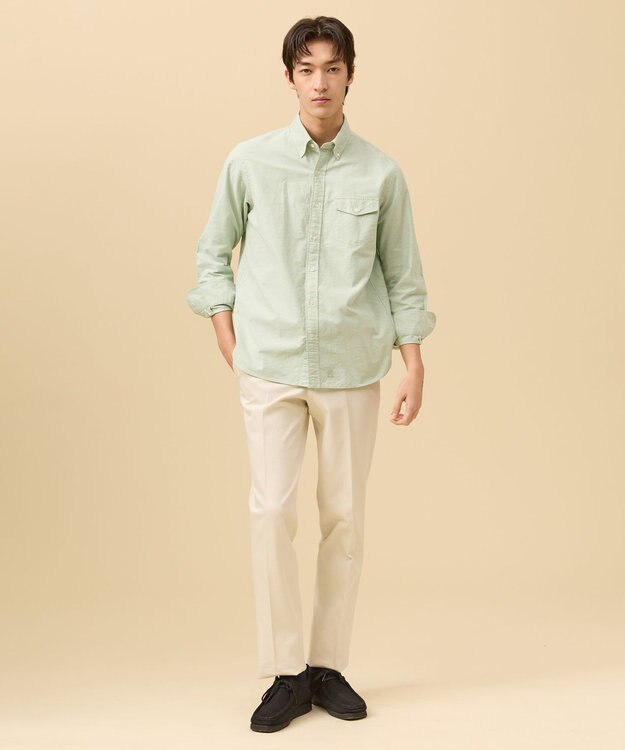 J.PRESS MEN 【IVY SHIRTS / 8色展開】オックスフォードオーバル シャツ /B.D. グリーン系