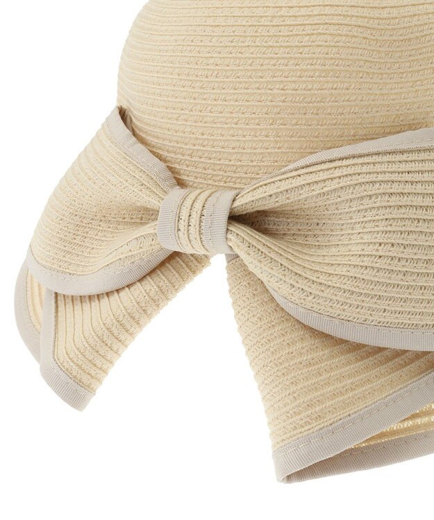 Maison de FLEUR リボンスリットパイピングハット Beige