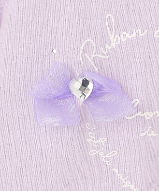 ANY KIDS リボン 長袖 Ｔシャツ ラベンダー