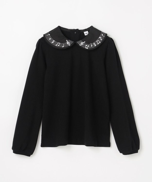 ANY KIDS 音符ブラウス ブラック