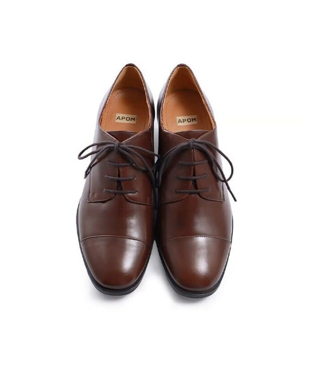 APOM キャップトゥレースアップシューズ 45 ダークブラウン