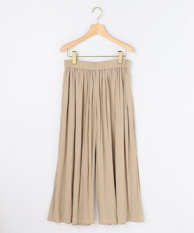 組曲 S 【先行予約】ギャザーライトデシン パンツ ベージュ系