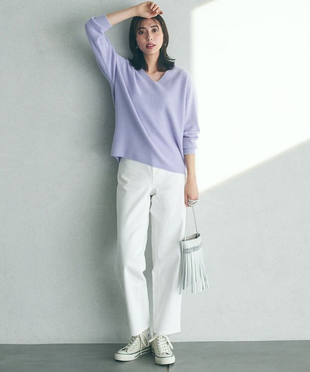 23区 L 【CLASSY.6月号掲載/洗える】23区DENIM コクーンシルエット パンツ [WEB限定]ホワイト系