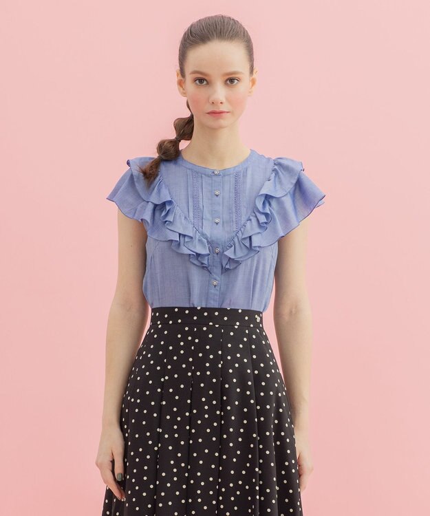 TOCCA 【洗える！】CHOUFLEUR ブラウス スカイブルー系