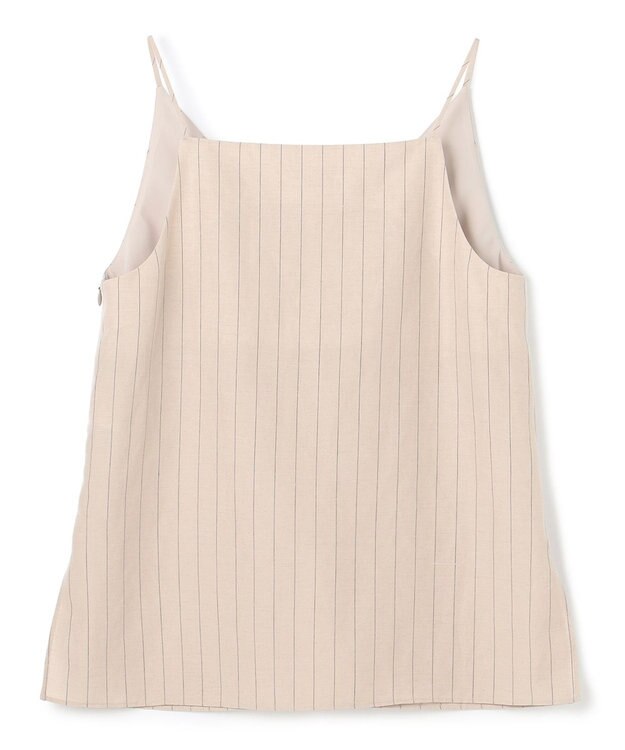 BEIGE， ERYTH / リネンストライプ キャミソール Flax × Bordeaux