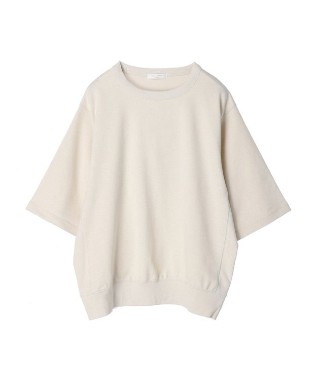 Green Parks コットンＵＳＡミニ裏毛七分袖トレＴＥＥ Ecru
