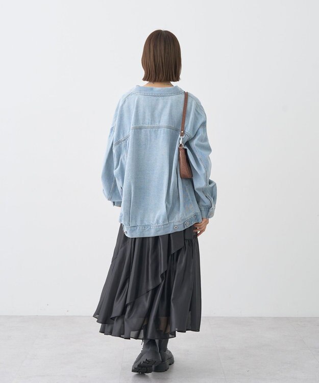 earth music&ecology ビッグデニムジャケット Light Indigo