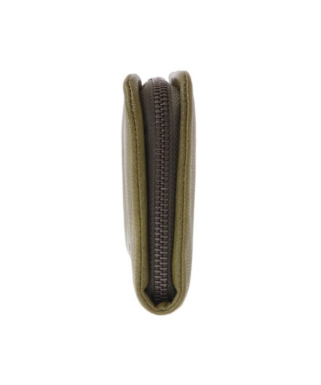 genten ゴートベーシック ラウンド長財布 カーキ