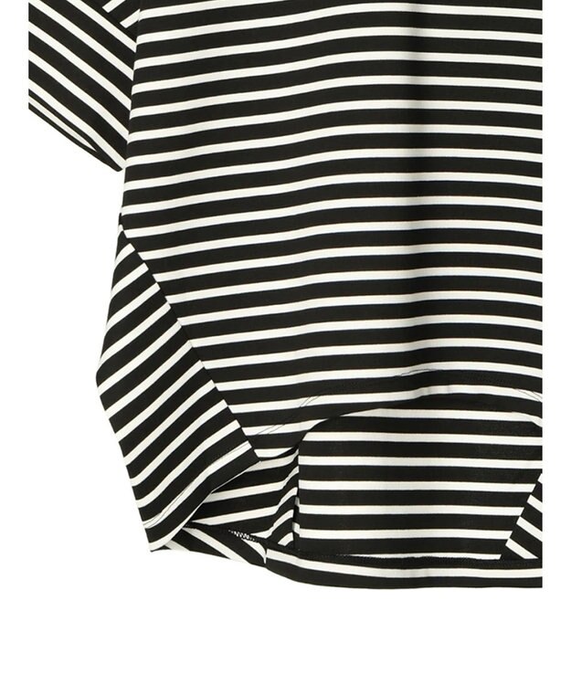 AMERICAN HOLIC 抗菌防臭＋接触冷感　コクーンカットプルオーバー Border Black