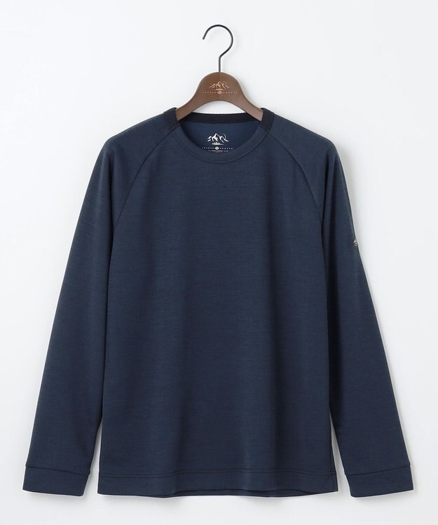 JOSEPH ABBOUD MOUNTAIN 【ソフト/吸水速乾】メランジバックメッシュ Tシャツ ネイビー系