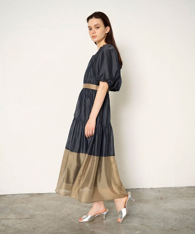 GRACE CONTINENTAL ボレロセットティアードワンピース グレー