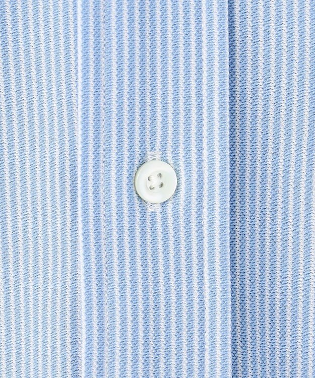 J.PRESS MEN 酷暑の清潔感もこれ一枚で【吸水速乾 / 抗菌防臭 / 防シワ】【J.PRESS OXFORD JERSEY】カノコインレイマイクロストライプ 半袖シャツ / B.D. サックスブルー系1