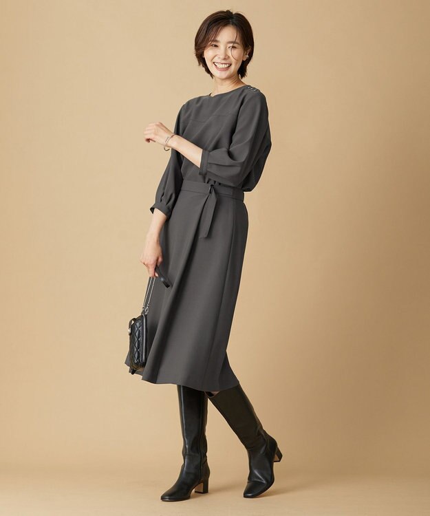 J.PRESS LADIES レザー ロングブーツ ブラック系