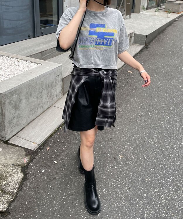 WEGO ヴィンテージウォッシュショートT 柄4