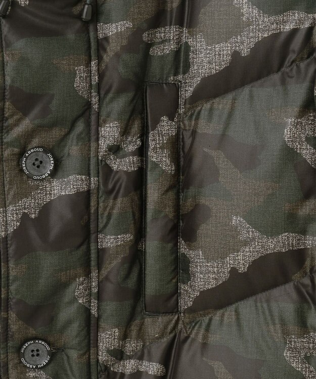 JOSEPH ABBOUD MOUNTAIN 【ECOファー/撥水/9ポケット】カモフラージュ ダウン コート カーキ系6