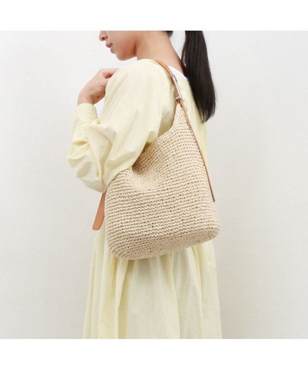 UNBILLION カシュカシュ cachecache / フリーハンドルクロッシェトートバッグ キャメル