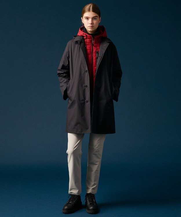 JOSEPH ABBOUD MOUNTAIN 【軽量/防風/透湿防水素材/JAPANファブリック】7Dライトフライ3レイヤーマウンテンシェル コート ブラック系