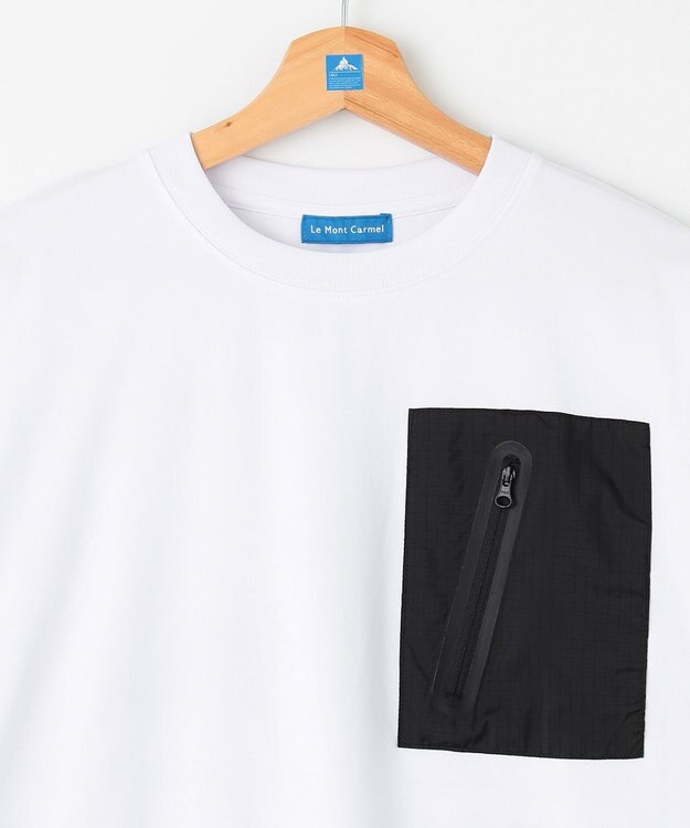 SHARE PARK LADIES 【UVカット・吸水速乾・ストレッチ・軽量 】ＺＩＰポケットＴシャツ（S・Mサイズ） アイボリー系