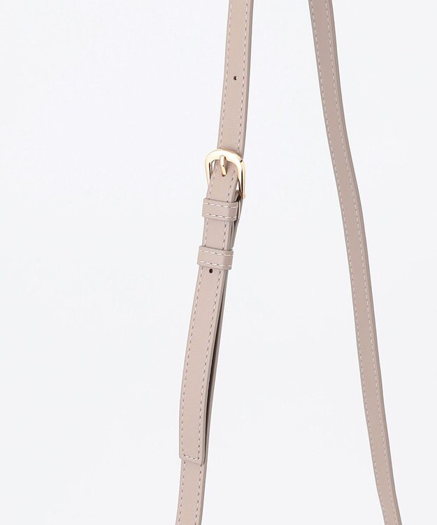 LA BAGAGERIE ランダムプリーツショルダーバッグ グレージュ