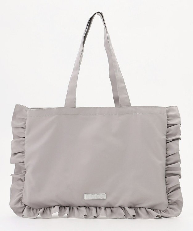 LA BAGAGERIE LA BAGAGERIE×chiyo ポーチ付きフリルエコバッグ シルバー