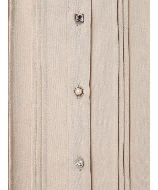 Green Parks ・ＥＬＥＮＣＡＲＥ　ＤＵＥ　イロイロ釦ピンタックブラウス Beige
