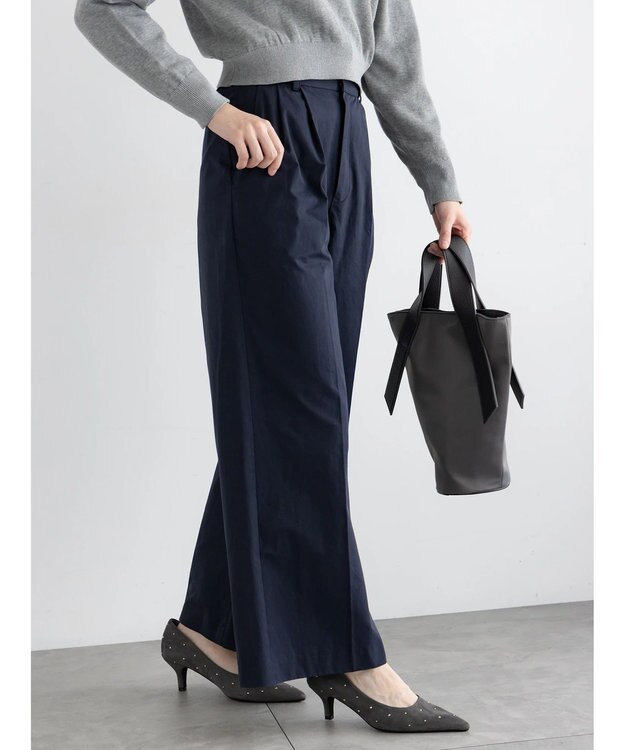 Te chichi 2タックチノパンツ【AOYAMA FASHION ASSOCIATION × Te chichi】 ネイビー