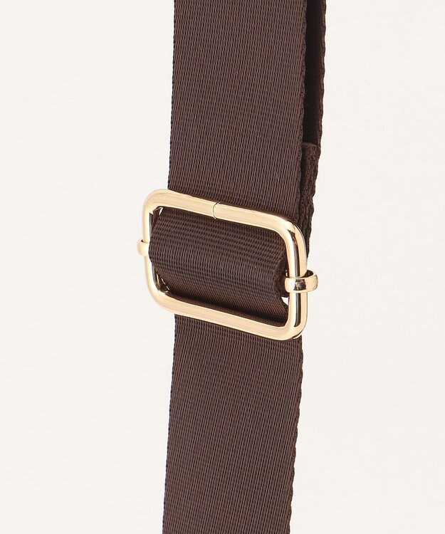 LA BAGAGERIE 【MONICA】ナイロンコンビショルダーバッグ チャコールグレー