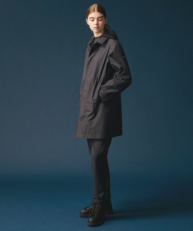 JOSEPH ABBOUD MOUNTAIN 【軽量/防風/透湿防水素材/JAPANファブリック】7Dライトフライ3レイヤーマウンテンシェル コート ブラック系