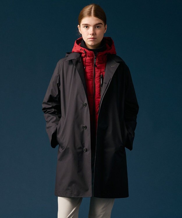 JOSEPH ABBOUD MOUNTAIN 【軽量/防風/透湿防水素材/JAPANファブリック】7Dライトフライ3レイヤーマウンテンシェル コート ブラック系