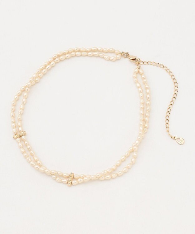 23区 3連 パール ネックレス ホワイト系