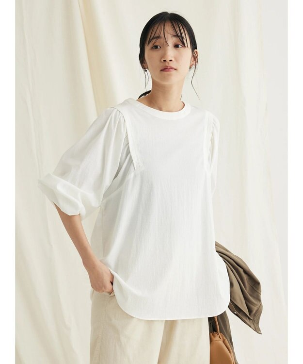 CRAFT STANDARD BOUTIQUE レーヨンデシンドルマンブラウス Off White