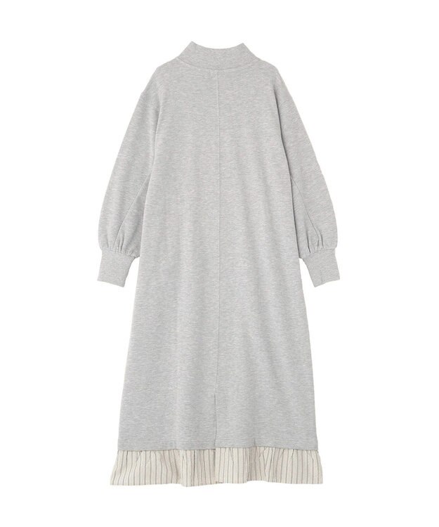 earth music&ecology レイヤーヘムワンピース Gray Mixture