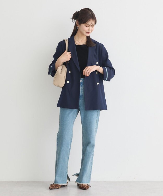 earth music&ecology テーラードジャケット Navy