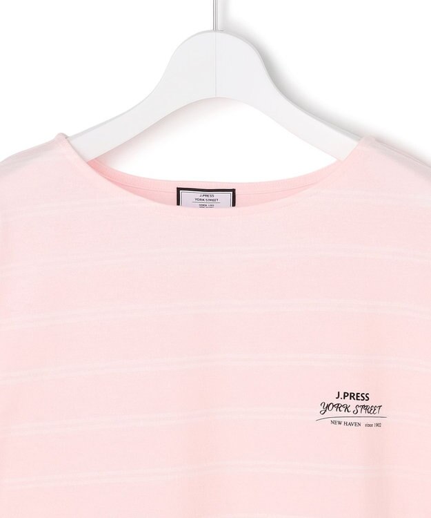 J.PRESS YORK STREET 【WOMEN】ボーダードルマンスリーブ バスクシャツ ピンク系1