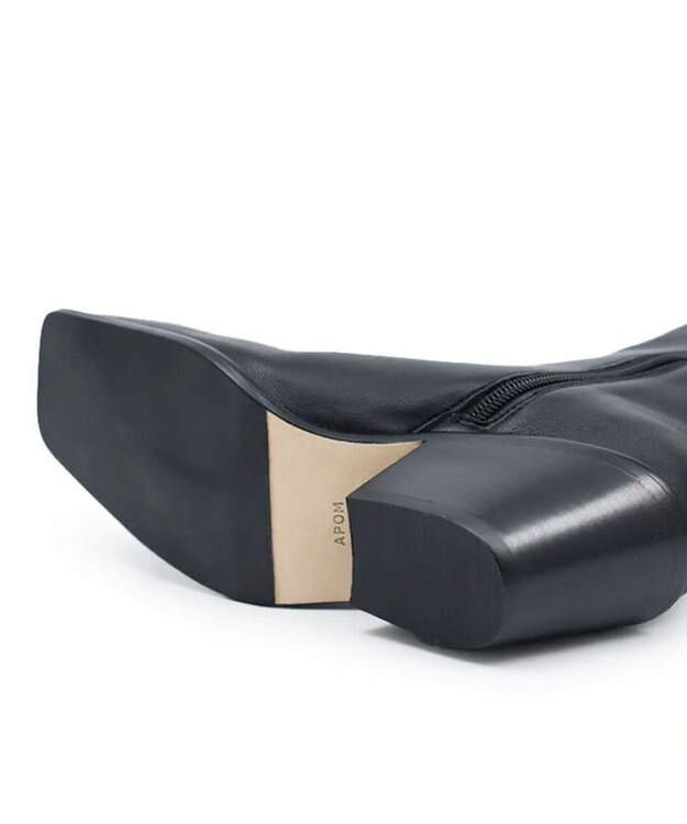 APOM ストレッチレザーサイドジップブーツ 60 ブラック