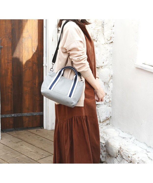 Regalo Felice 【色落ちしないデニム調撥水生地 / 2way】トート小 / REGALO LGY(ライトグレー)