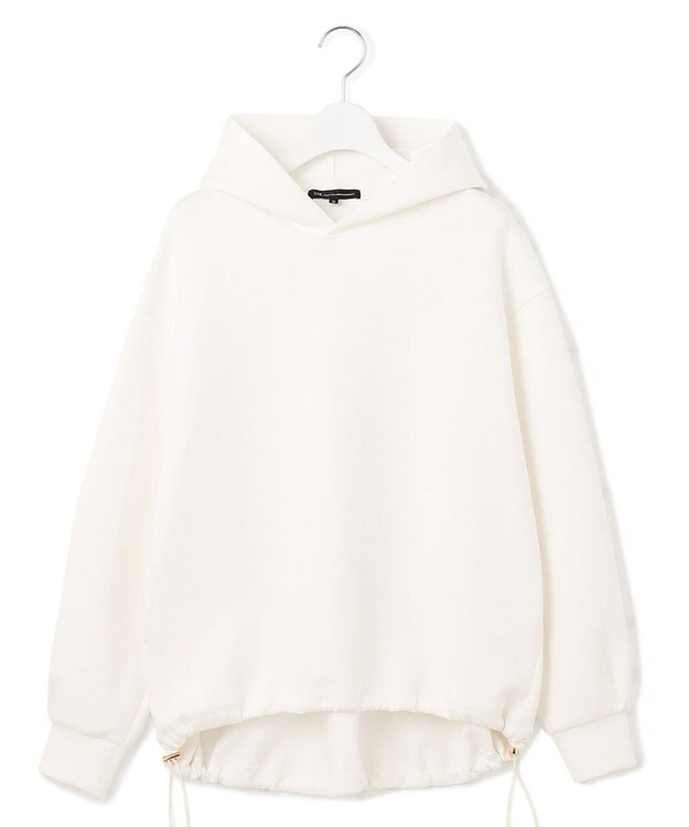 23区 L 【洗える】コンフォートダンボールジャージー パーカー ホワイト系