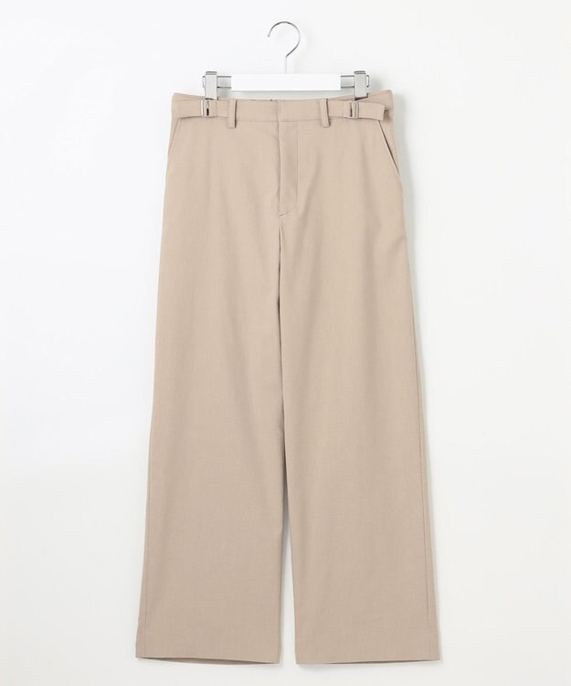 J.PRESS LADIES L 【洗える】リネンストレッチ ワイド パンツ ベージュ系