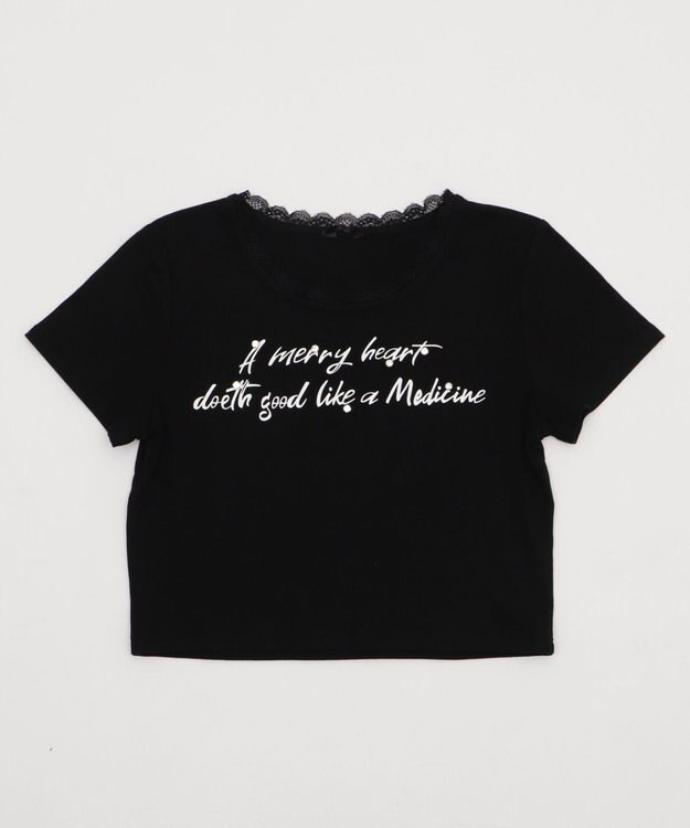 WEGO レースロゴスタッズT ブラック