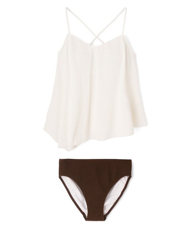 San-ai Resort（三愛水着楽園） 【SALE】３点セット水着　9M・11L【San-ai Resort（サンアイリゾート）】 ホワイト×ブラウン