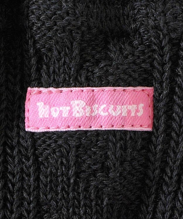 MIKI HOUSE HOT BISCUITS 【80-120cm】ケーブルニット編みレギンス 黒