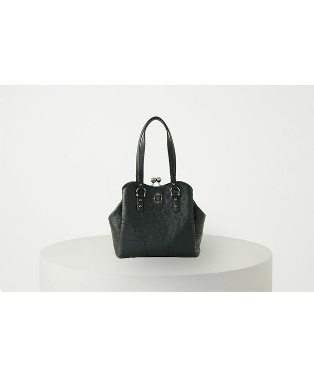 ANNA SUI ノーブル 2way口金ハンドバッグ クロ