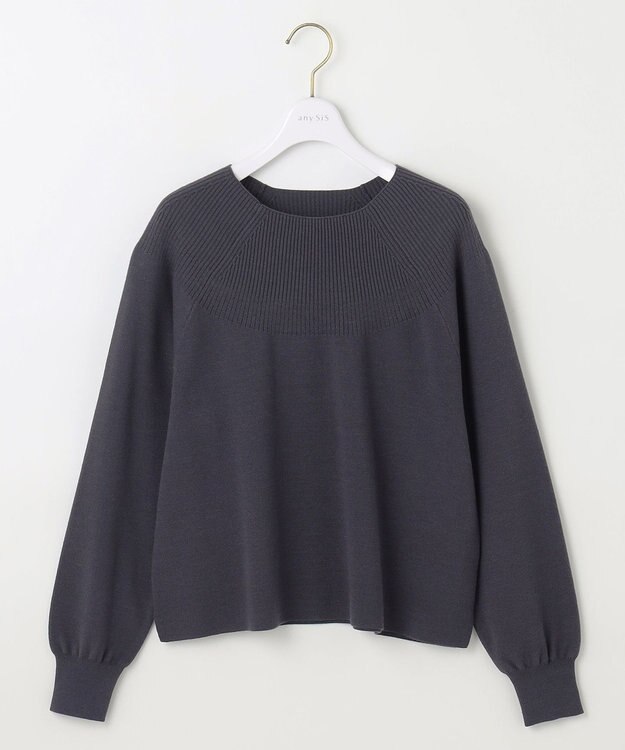 ANY SIS 【洗える】ショート丈 プルオーバー スレート