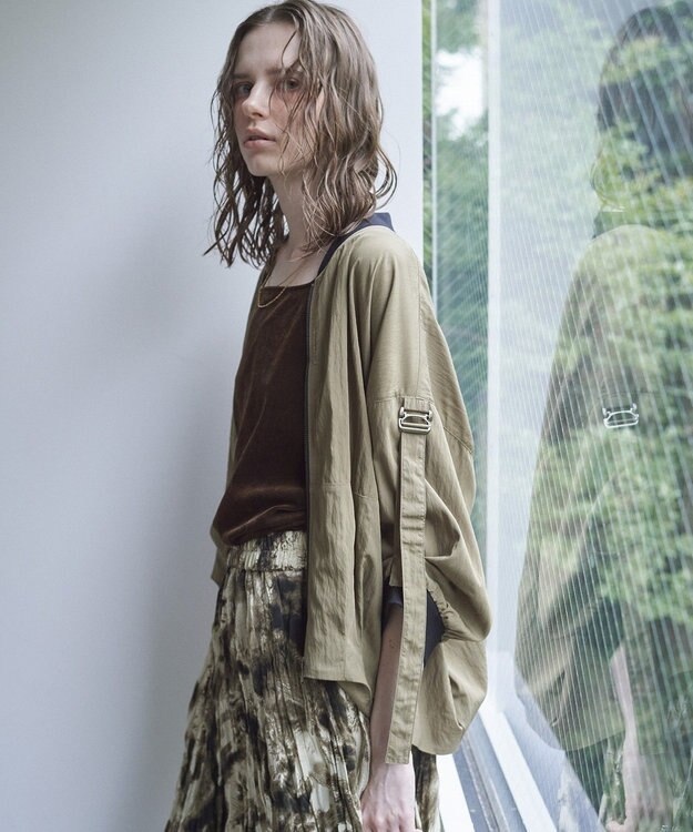 YECCA VECCA 【UVカット/接触冷感/遮熱】COOL5分袖MA-1 Khaki