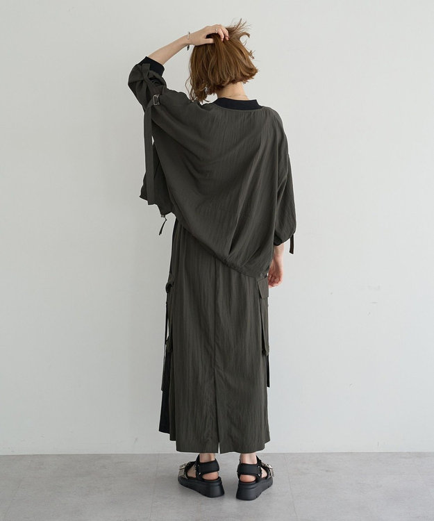 YECCA VECCA 【UVカット/接触冷感/遮熱】COOL5分袖MA-1 Charcoal Gray