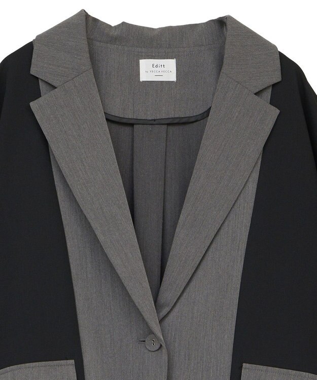 YECCA VECCA MA-1風デザインジャケット Gray