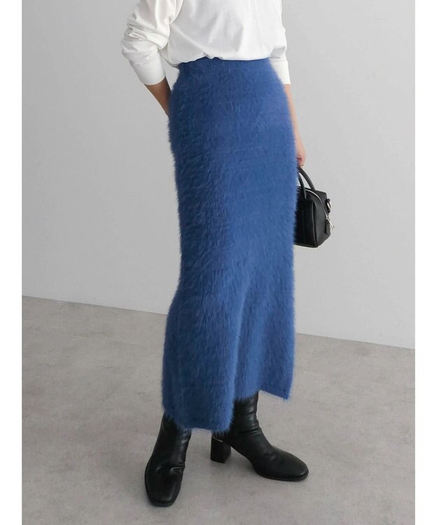 Green Parks ・Ｐｅｔｉｔ　Ｆｌｅｕｒ　シャギーニットスカート Blue
