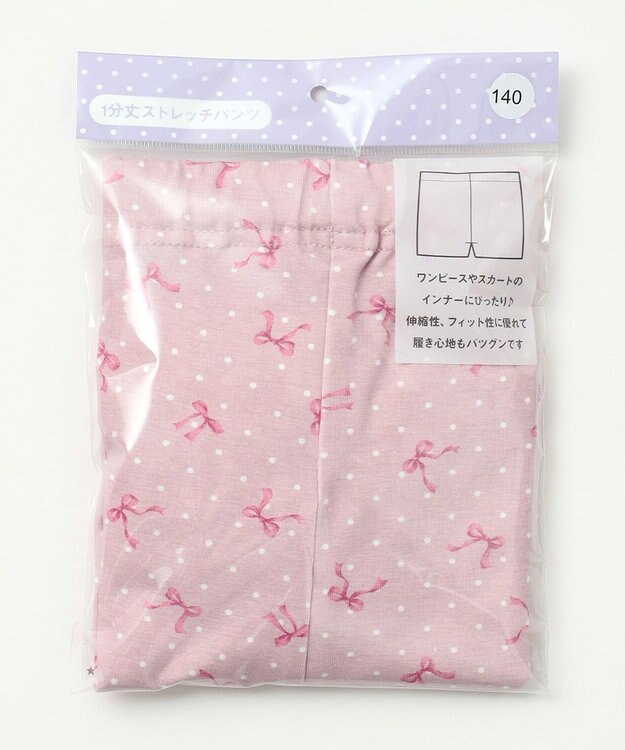 ANY KIDS 一分丈 スパッツ リボンドット